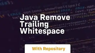 java remove trailing whitespace