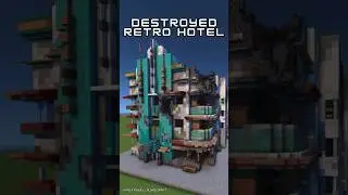 Retro Destroyed Hotel - Minecraft Zombie Apocalypse Build #apocalypse #minecraft