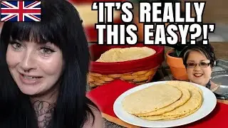 British Girl Reacts to Making Corn Tortillas (So Simple?!)