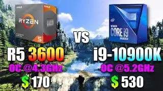 Ryzen 5 3600 OC @4.3GHz vs Core i9 10900K OC @5.2GHz | Do You Really Need High End CPU for Gaming???