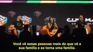 Nina Dobrev, Vin Diesel and Mike Bisping in Comic Con Brazil - 01.12.16 (Legendado/ PTBR)