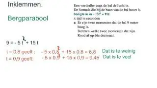 inklemmen, parabool met een horizontale lijn
