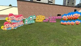 Many BebeFinn, Hogi, Ninimo and PlimPlim NextBots *CHASE* Around gm_construct! | Gmod Nextbots