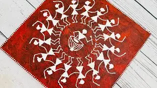Warli Painting / Tribal Art / Warli Art Drawing with Acrylic Cone