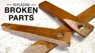 Replacing Broken Furniture Parts on a Glider Rocker  -  Level 3 Woodworking Repair / #Restoration