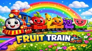 🍎 Fruit Train Song 🚂 | Learn Fruits for Kids | Kids Education Words