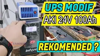 UPS Modifikasi Aki External 24v 100Ah Ft. Inforce 1200va & Charger Aki 10 Ampere