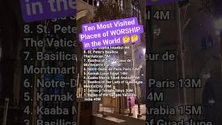 Ten Most Visited Places of WORSHIP in the World 🤔🤔 #travel #religion