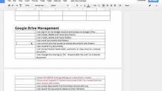 Formatting Tables in Google Docs