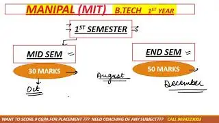 Secrets of Manipal MIT's Makeup Exams B.tech 1st year|Avoiding Year Back, Backlogs,Creditsplacement