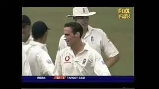 Simon Jones to Virender Sehwag 2002. Off Stump out of the ground