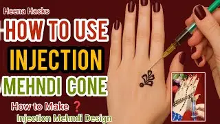 How to use Injection Mehndi Cone 💉/ injection syringe mehndi design / Mehandi trick इंजेक्शन मेहंदी