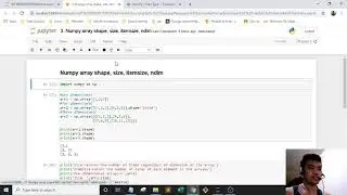 Numpy | 3. Numpy array shape, size, itemsize, ndim