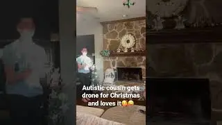 Autistic Cousin flies drone for the first time.