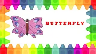 FUN DRAWING  -  BUTTERFLY SIMPLE DRAWING AND COLORING FOR KIDS