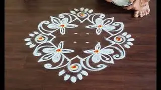 6*6dot's easy rangoli🌺|daily muggulu|thipkyanchi,festival rangoli|tradition rangoli🌺@Swathi-rangoli