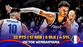Victor Wembanyama Dominates for France vs Czech Republic 🇫🇷  | #FIBAWC 2023 Qualifiers