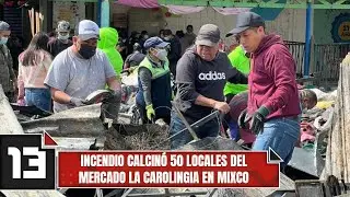 Incendio calcinó 50 locales del mercado La Carolingia en Mixco