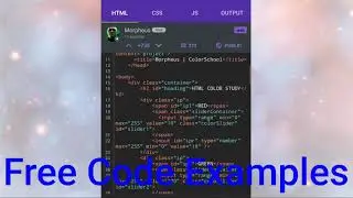 Free Code Examples HTML Color Selector