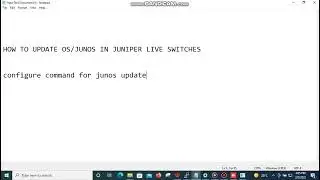 HOW TO UPDATE JUNOS IN LIVE #JUNIPER SWITCHES