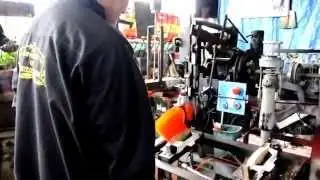 Homemade brooms tufting machine..