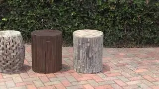 Balkene Home Michael Round Indoor/Outdoor Garden Stool/Table by Fire Sense