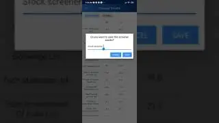 Screener Creation