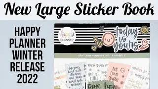 New Happy Planner Gentle Reminders Large Sticker Book - Winter 2022 Release! Flip Through - Quotes