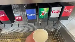 Getting Refills Soda Drinks at Soda Fountain Machine Collection ASMR POV 7-Up Coke Sprite Root Beer