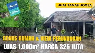 EPS 565 JUAL TANAH MURAH JOGJA BONUS RUMAH LUAS 1.000m² VIEW PEGUNUNGAN HARGA 325 JUTA