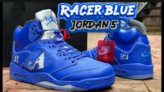 WHAT?!?   Jordan 5 Awake NY Total Racer Blue review & on foot! 🥶🥶🥶