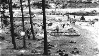 US Troops of  16th Infantry Regiment advance from Osterode to St. Andreasberg in ...HD Stock Footage