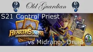 Hearthstone S21 Museum Curator Entomb Control Priest vs Midrange Druid