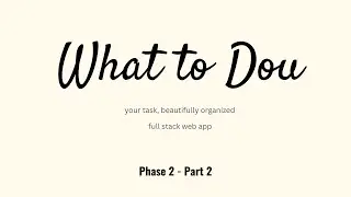 I Built a Full-Stack Todo App with Authentication | What to Dou v2.0 | Spec Driven Development