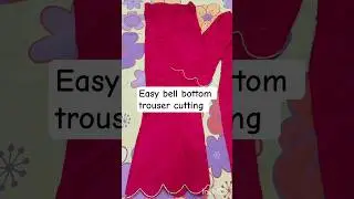Easy bell bottom trouser cutting #shorts #viral #shortsfeed