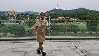 Eunice's Music Jump Rope with Namsan Tower, Seoul Tower View in Seoul, South Korea