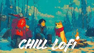 Bonfire Lofi 🔥 Chill Winter bonfire Lofi, Relaxing Forest & Amazing Lofi Music