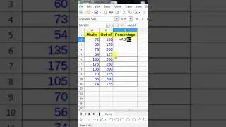 Libreoffice calc percentage calculation  #shorts #short #libreoffice #libreofficecalc