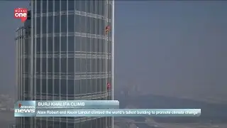 Alain Robert And Alexis Landot climbed the world's tallest building to promote climate change
