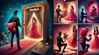 Propose Day Ai Photo Editing | Happy Propose Day Name Video Editing - Bing Image Creator Propose Day