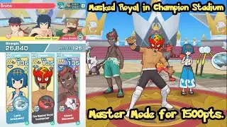 Masked Royal & Incineroar + Alolan Team beats Bruno in Johto Champion Stadium Master Mode 1500pts.