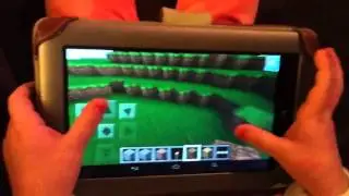 Baby Katelyn plays Minecraft PE