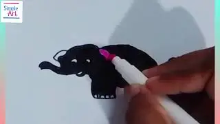 How to Elephant 🐘 Easy Drawing #panting #howtodraw #colouring #elephant 