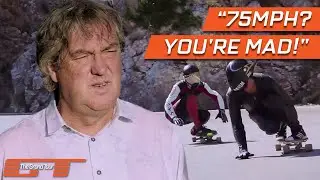 James May Races His Kia Stinger Against Professional Longboarders | The Grand Tour
