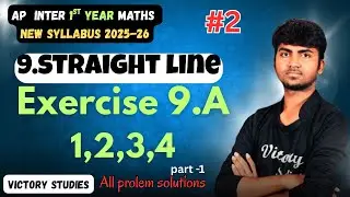 Straight Lines class 11 telugu | Class 11 Maths Exercise 9.A | Class 11 Maths &ndash; Ex 9.A telugu |