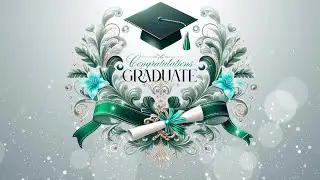 🎓 Congratulations Graduate | Celebration  | 4-Hour Graduation Screensaver | Aqua, Green, and Silver