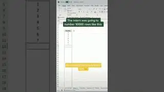 Numbered list #shorts #msexcel #excel #gsheets