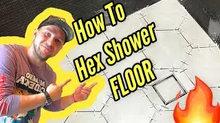 Shower Floor Tile. 6x6 Hex. DIY Tutorial.