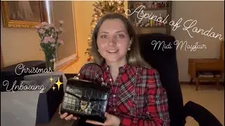 Aspinal of London Midi Mayfair Bag Deep Shine Black Croc - Unboxing ✨