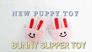 Cute bunny slipper Designer soft Stuffed Squeaky pet chew plush dog soft puppy toys